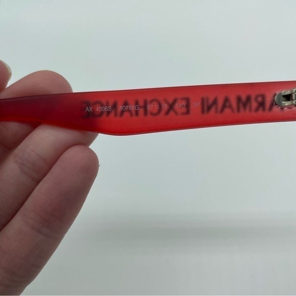 Armani Exchange New Polarized Red and Black Sunglasses with Case - Picture 9 of 13